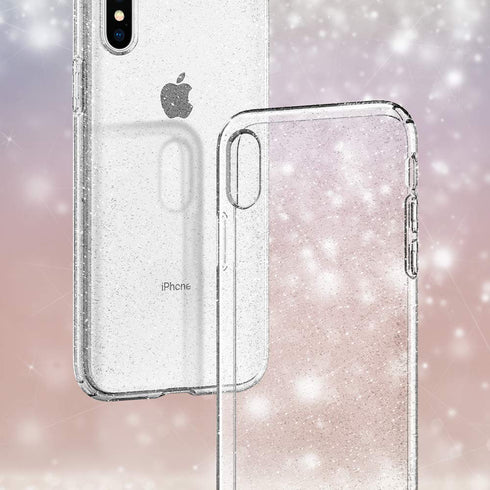 Spigen iPhone XS Max Case Liquid Crystal Glitter - Crystal Quartz
